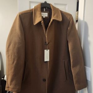 Cole Haan Men's Tan Wool Coat